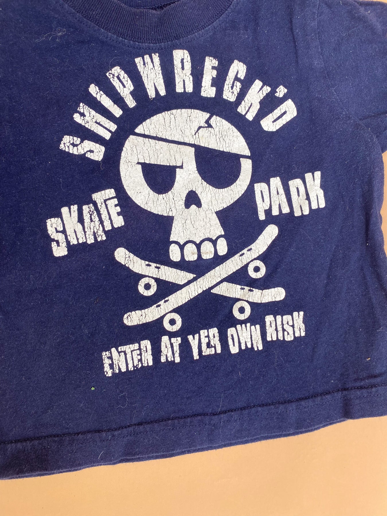 VINTAGE Kids Cotton Shipwreck'd Skate Park Tee 6-9M