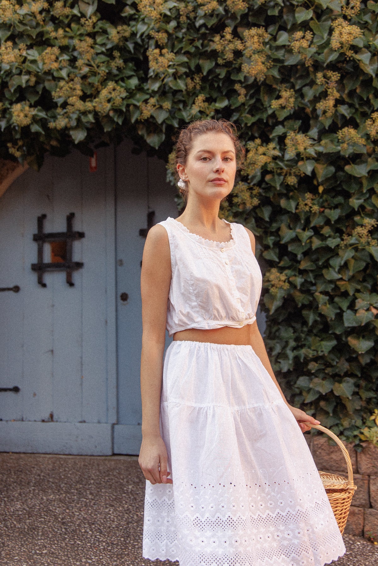 VINTAGE Antique Edwardian Cotton Cami S/M/L