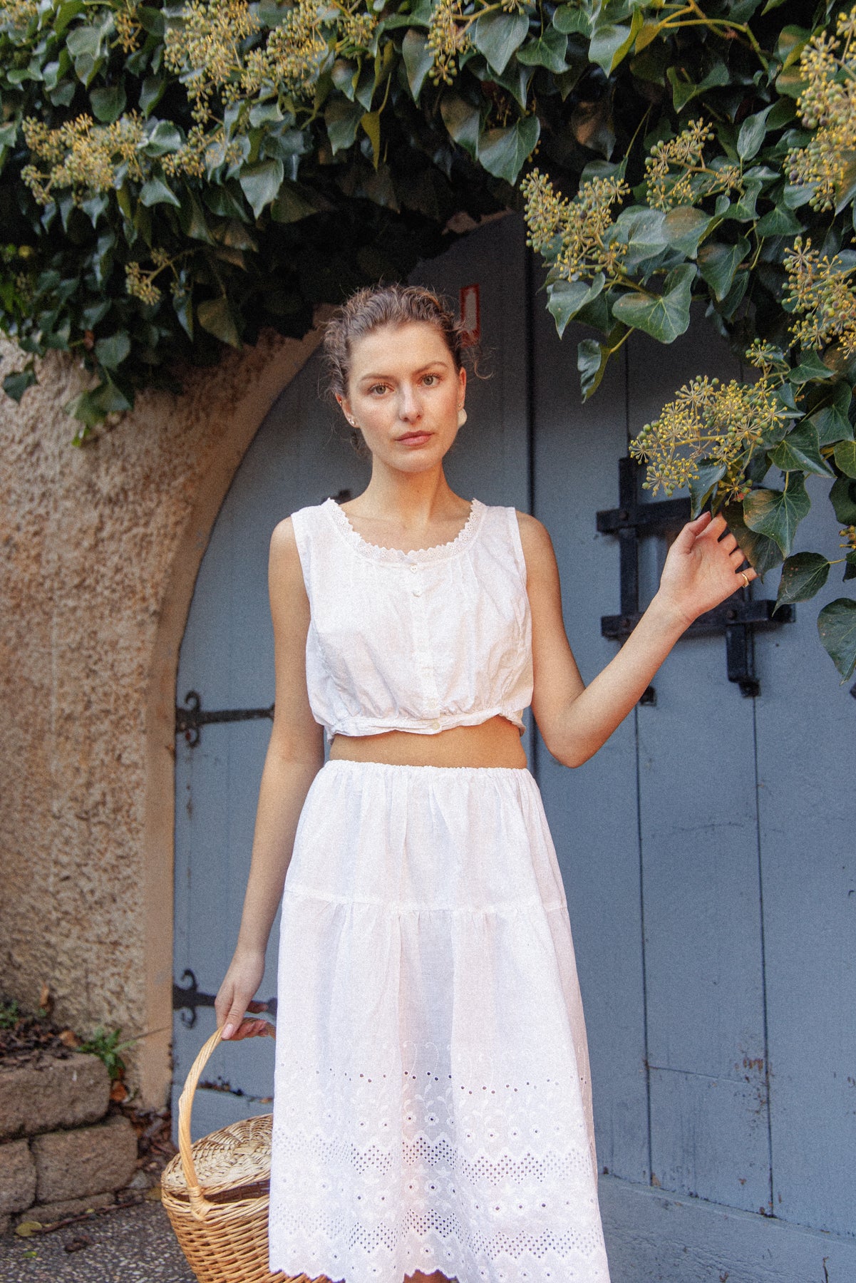 VINTAGE Antique Edwardian Cotton Cami S/M/L