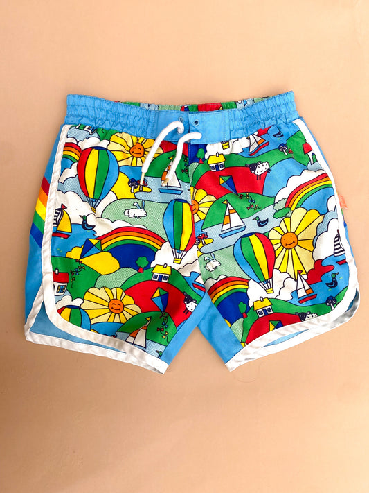 VINTAGE Kids Rainbow Board Shorts 3-5