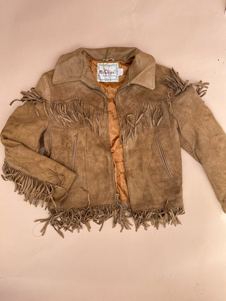 VINTAGE Kids Buttery Soft Suede Leather Jacket 8-10