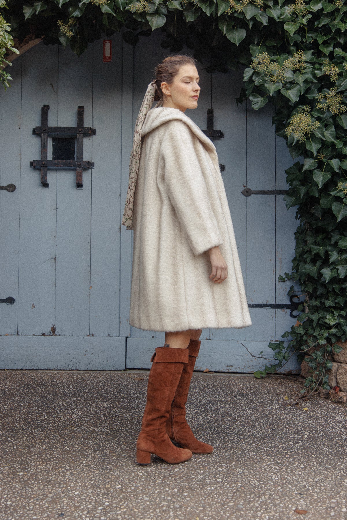 VINTAGE 1960's  Blonde Imitation Mink Faux Fur Coat Jacket S/M/L