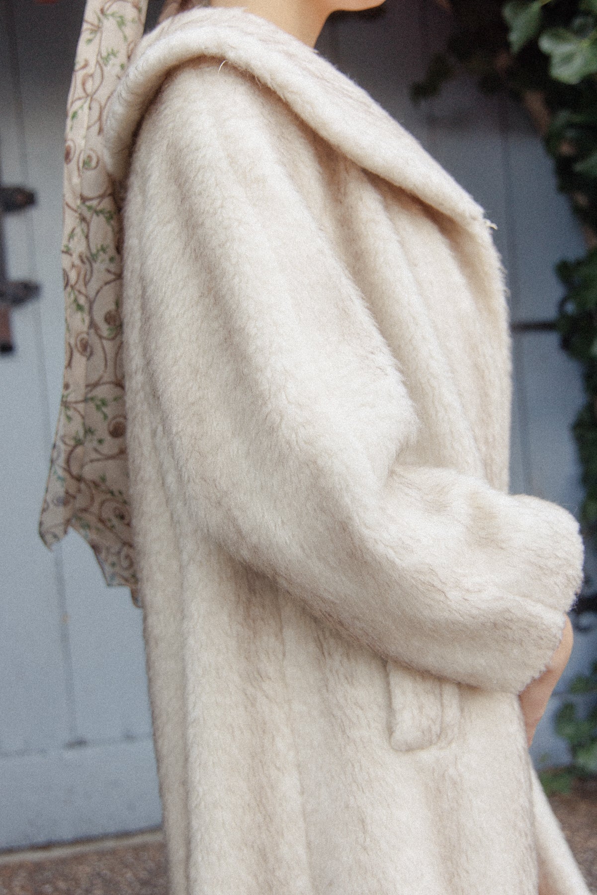 VINTAGE 1960's  Blonde Imitation Mink Faux Fur Coat Jacket S/M/L