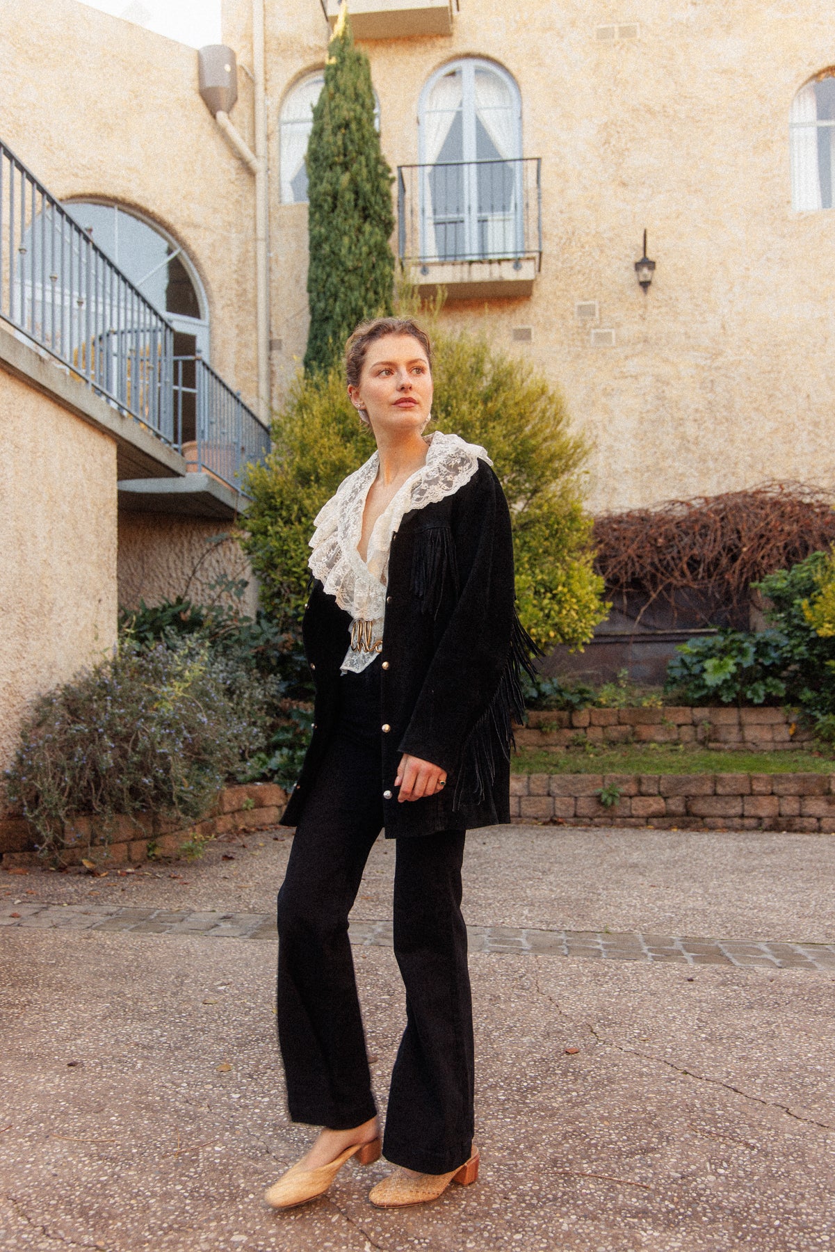 VINTAGE 1960's Black Suede Leather Frigne Jacket S/M