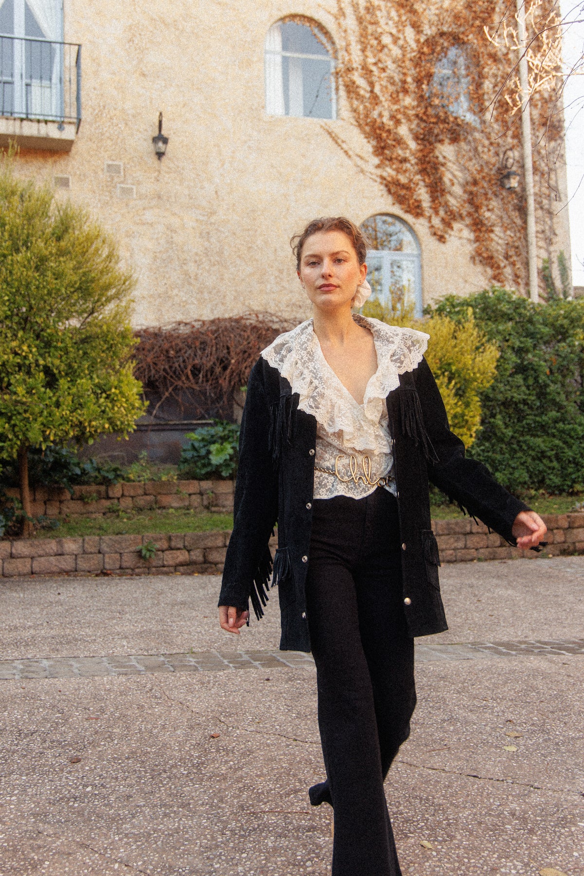 VINTAGE 1960's Black Suede Leather Frigne Jacket S/M