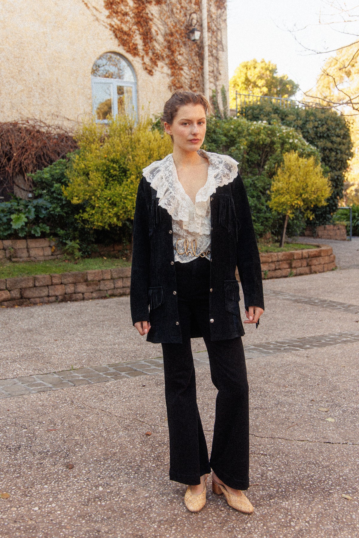 VINTAGE 1960's Black Suede Leather Frigne Jacket S/M