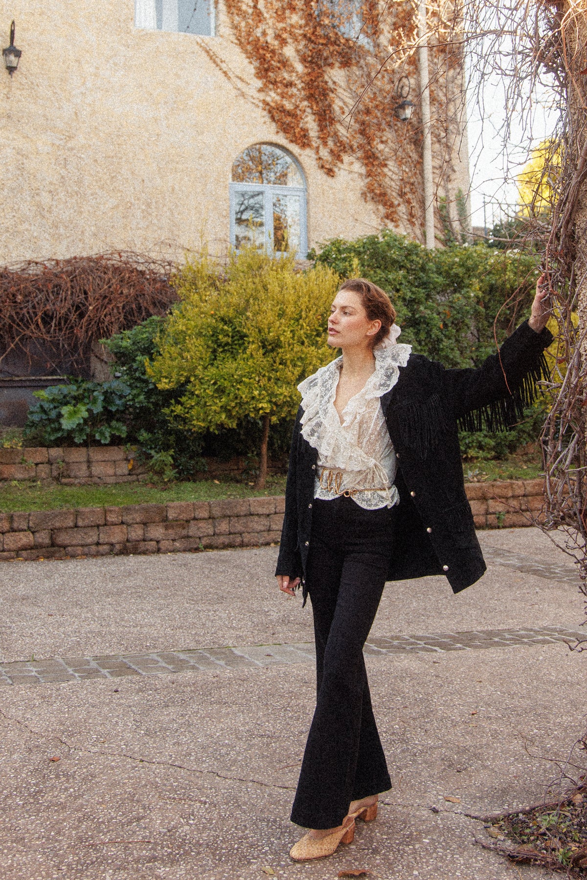 VINTAGE 1960's Black Suede Leather Frigne Jacket S/M