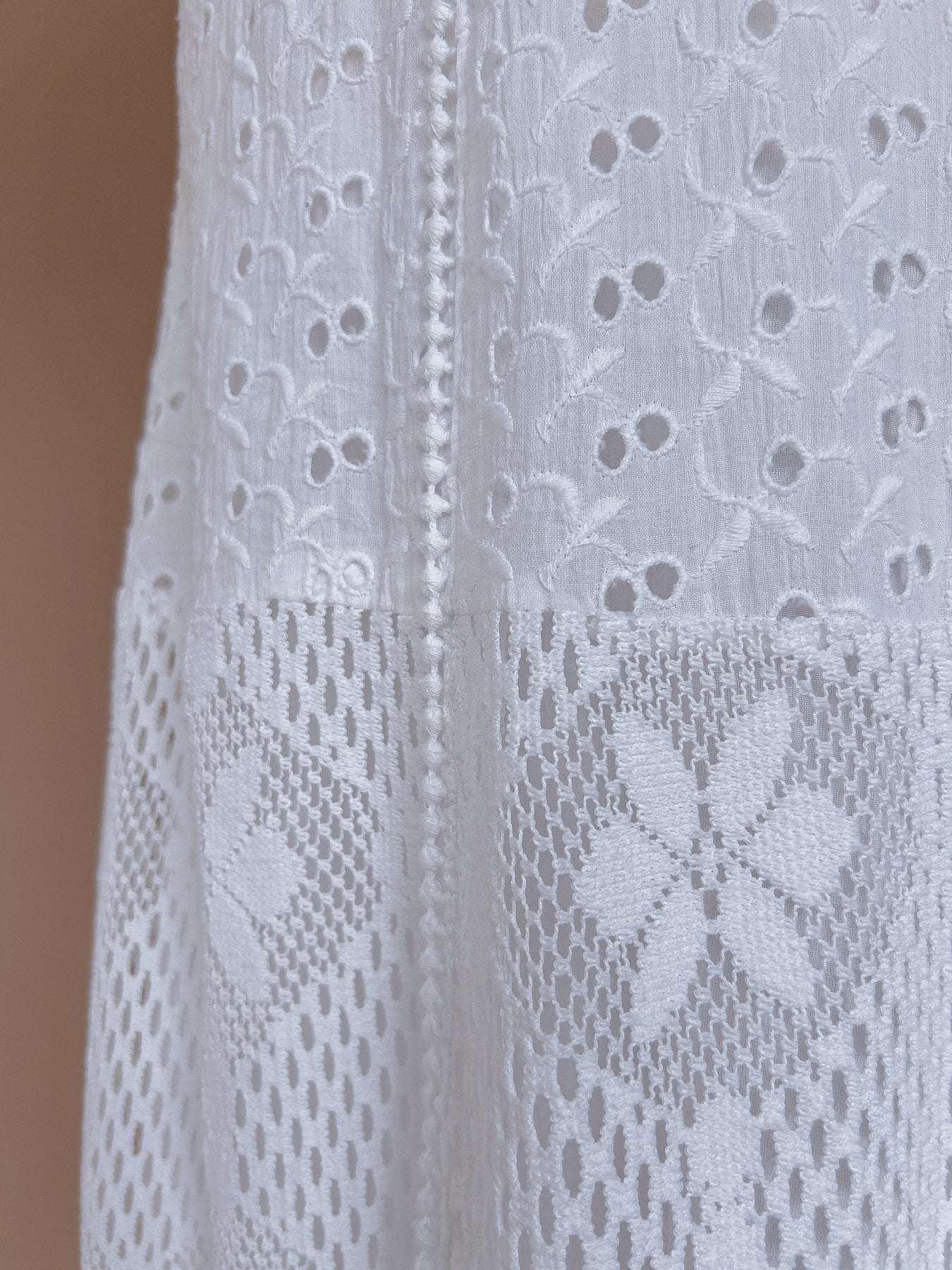 LOVESHACK FANCY Cotton Broderie Anglaise And Crochet Stassie Dress True White S