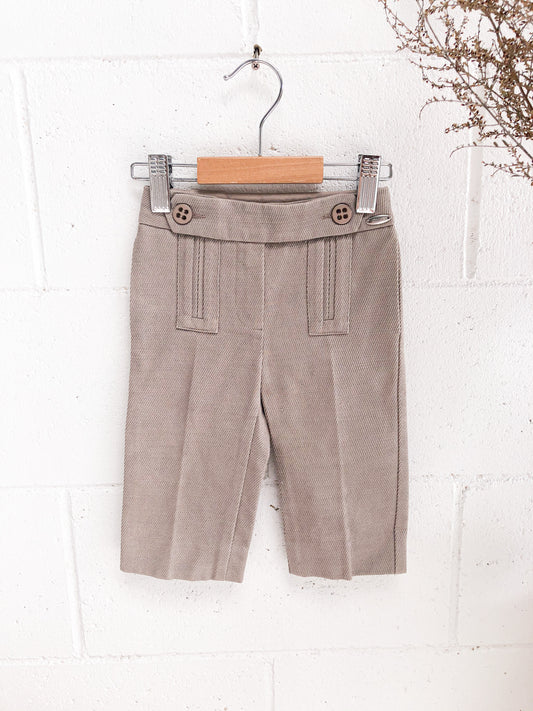 CHLOÉ Grey Cotton Trouser Pants 6M